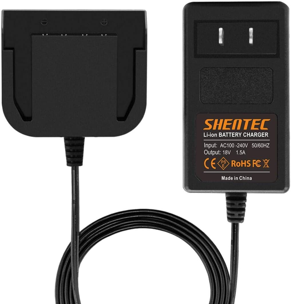 Shentec 18V Battery Charger Li-ion Compatible with RIDGID R840085 AC840089 AC840085 R840083 R840086 R840087 R840089 R86092 AC840086 Slide-in Style Battery (Not for Ni-MH/Ni-Cd Battery)