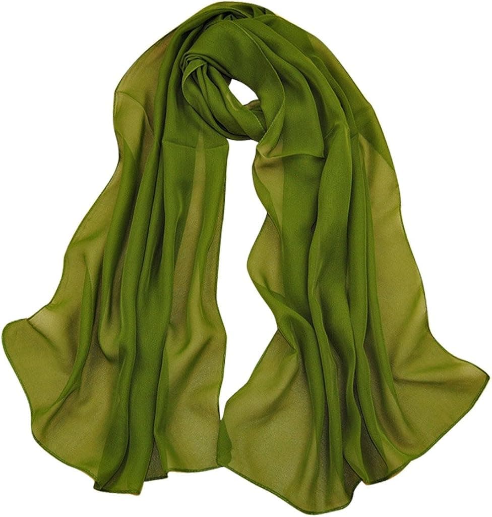 Alysee Women Classic Solid Chiffon Long Scarf Shawl Wrap