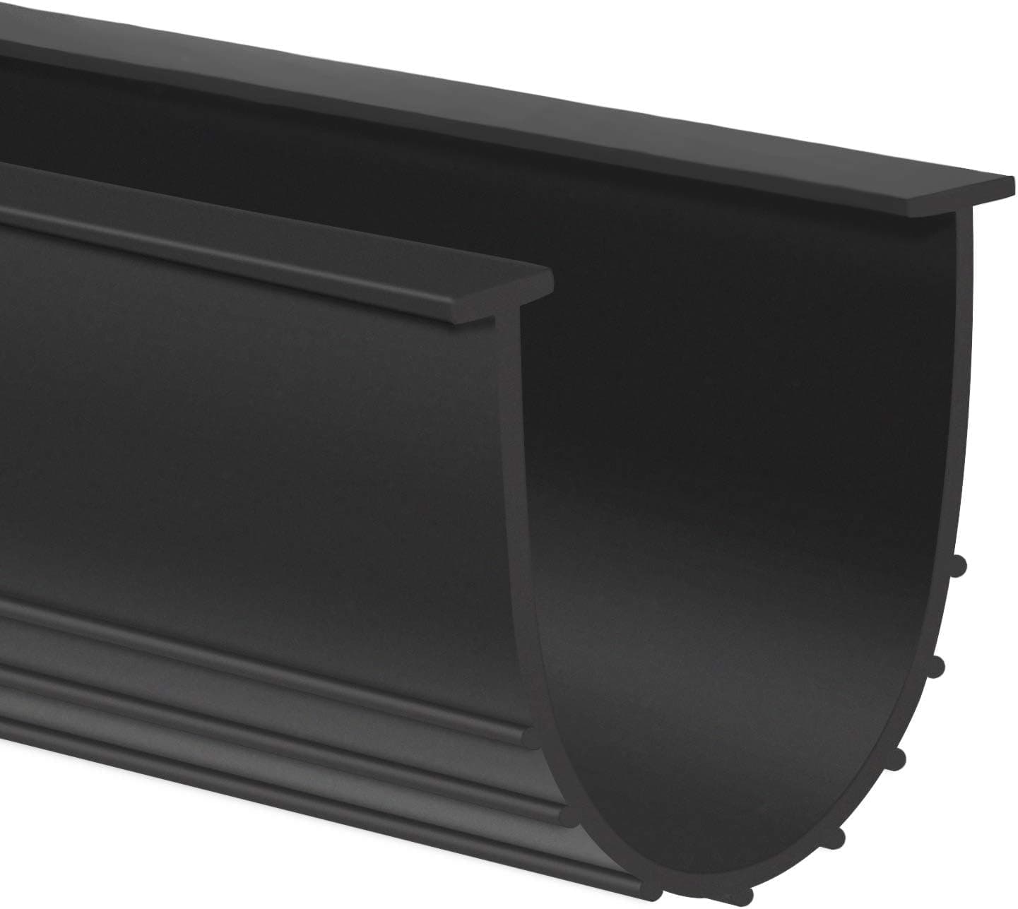 Garage Door U-Bottom Weather Stripping Rubber Seal Strip Replacement, Weatherproofing Universal Sealing Professional Grade T Rubber,5/16" T Ends, 3 3/4" Width Black (10 Ft)