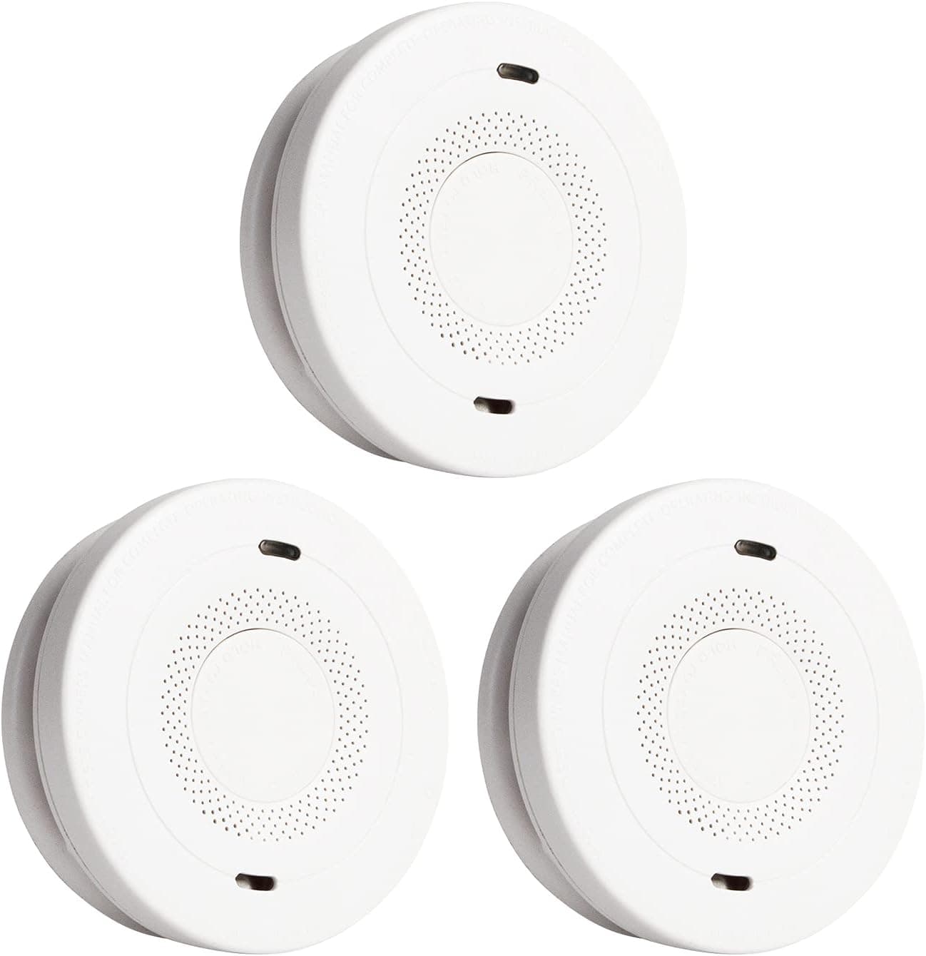 3PCS Smoke and Carbon Monoxide Detector Alarm,MOSUO Detector Alarm with Voice Warning,10 Year Lithium Battery Backup, Dual Sensor Smoke CO Alarm Complies with UL 217 & UL 2034 Standards(AJ-933)