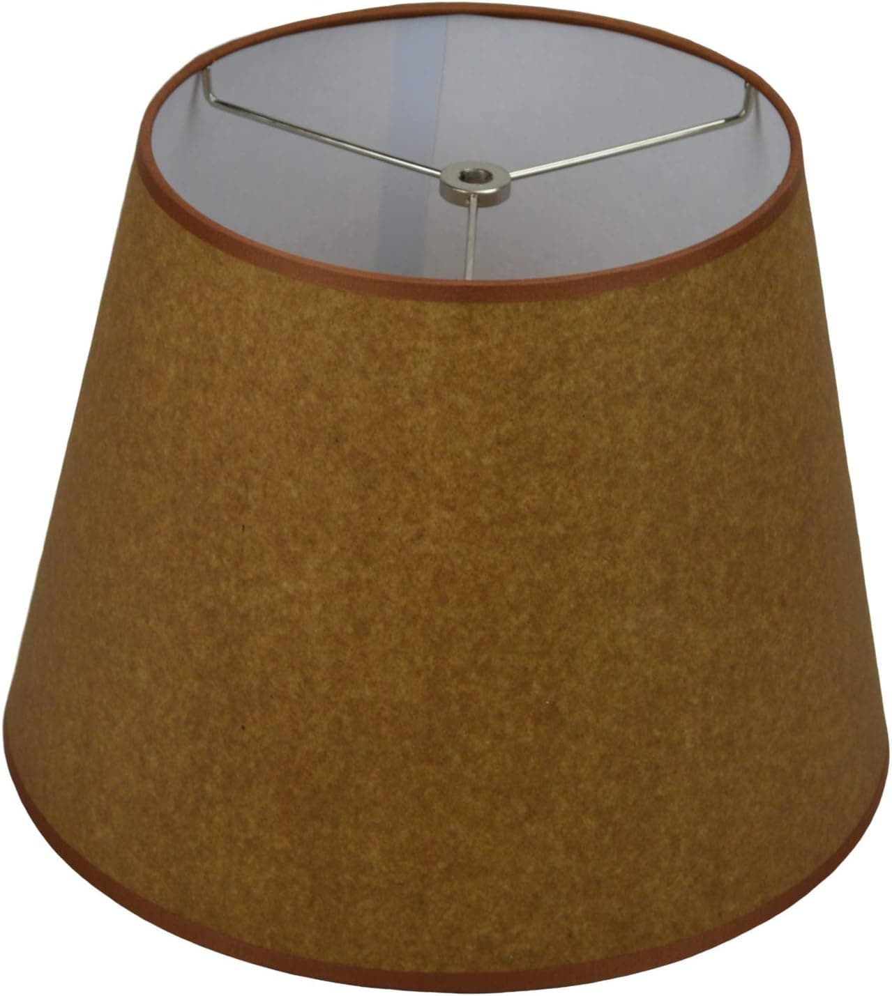FenchelShades.com Lampshade 9" Top Diameter x 13" Bottom Diameter x 10" Slant Height with Washer (Spider) Attachment for Lamps with a Harp (Paper Oiled Kraft)