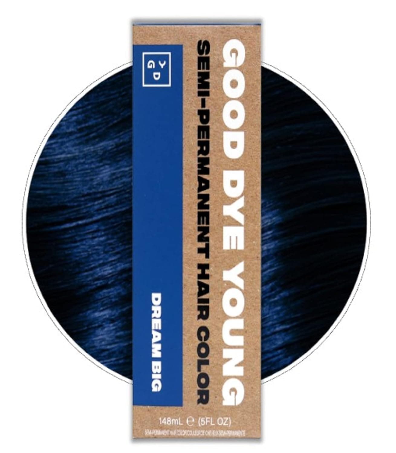Good Dye Young Semi Permanent Blue Hair Dye (Dream Big) – UV Protective Temporary Hair Color Lasts 15-24+ Washes – Conditioning Blue Hair Dye