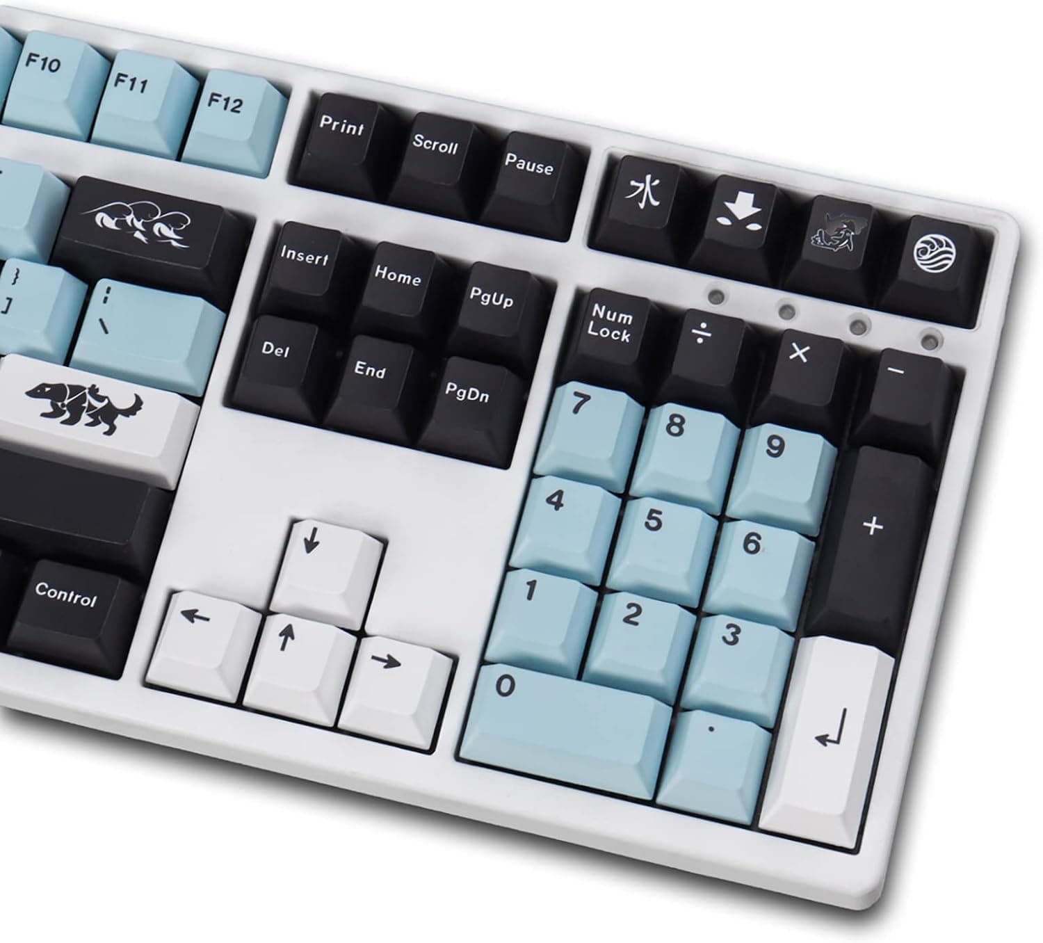 129 Keys PBT Keycaps Dye Sub Cherry Profile Mizu Keycaps Set Fit for 61/64/87/104/108 Cherry Mx Switches Mechanical Keyboard