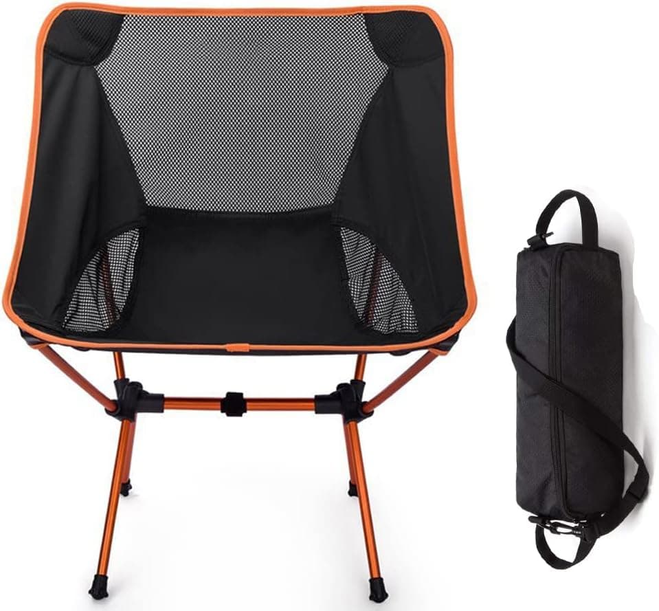 MIZTLI Camping Chair Lightweight Portable Folding Backpacking Chairs, Small Compact Collapsible Backpack Camp Chair for Outdoor, Hiking, Picnic