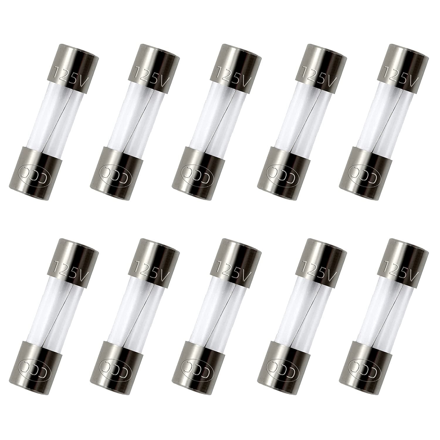 ZUPAYIPA Pack of 10 pcs F4AL Fast-Blow Fuse 4amp F4A 125Volt Glass Fuses 0.2 x 0.79 Inch / 5 x 20 mm (125V 4A)