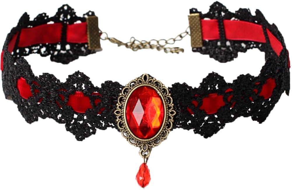 ALAIX Lace Choker with Faux Pearl Sexy Rock Style Vintage Necklace for Women and Girls