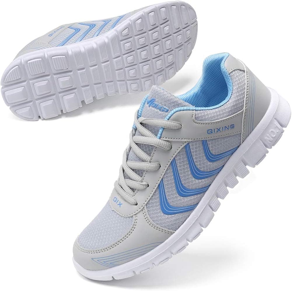 DUOYANGJIASHA Women's Athletic Road Running Mesh Breathable Casual Sneakers Lace Up Comfort Sports Student Fashion Tennis Shoes