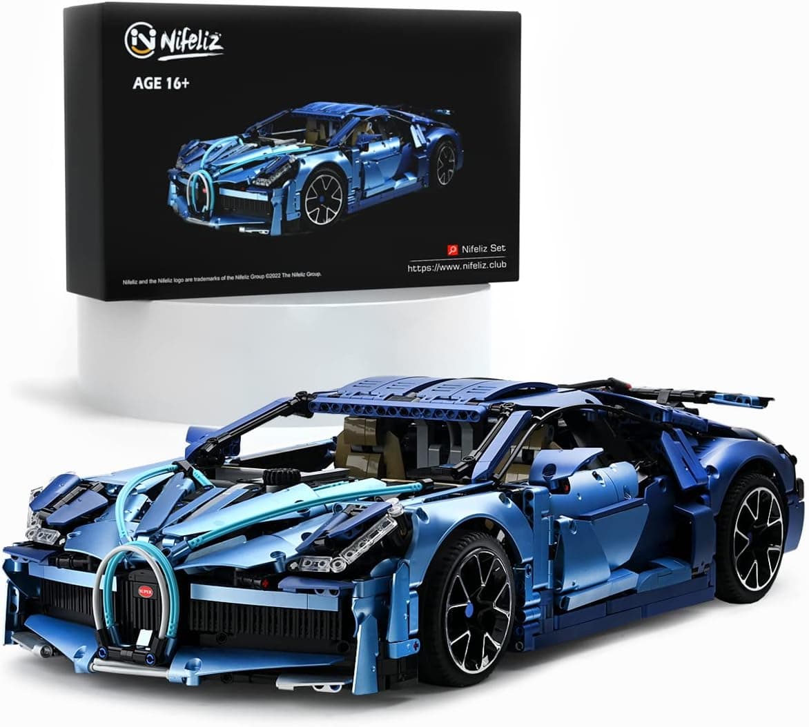Nifeliz DIVN Race Car MOC Building Kit and Engineering Toy, Adult Collectible Sports Car Technology Car Building Kit, 1:8 Scale Sports Car Model for Adults Men Teens(3728 Pcs)