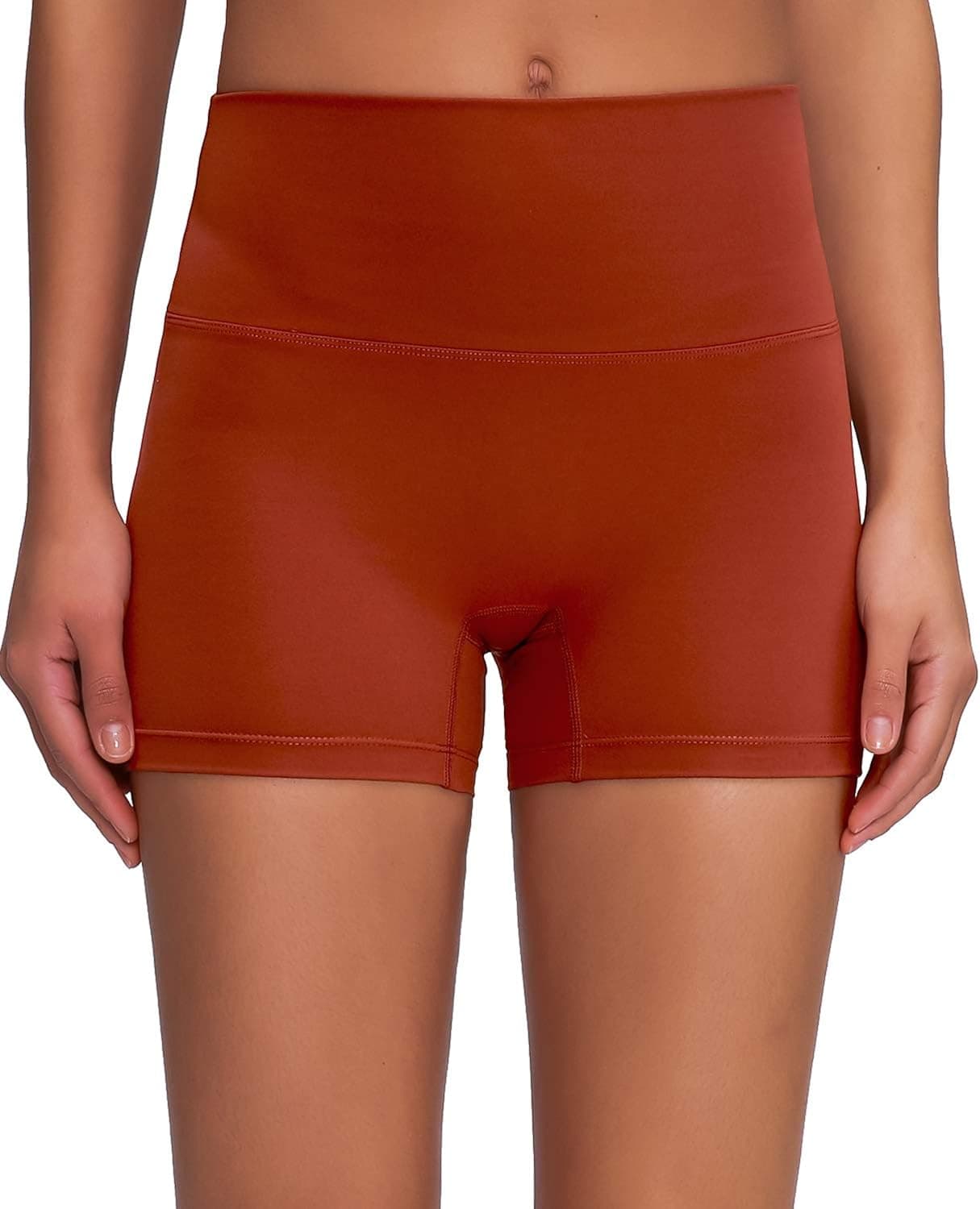 Septengo Women's High Waisted Yoga Shorts 3" Tummy Control Workout Shorts