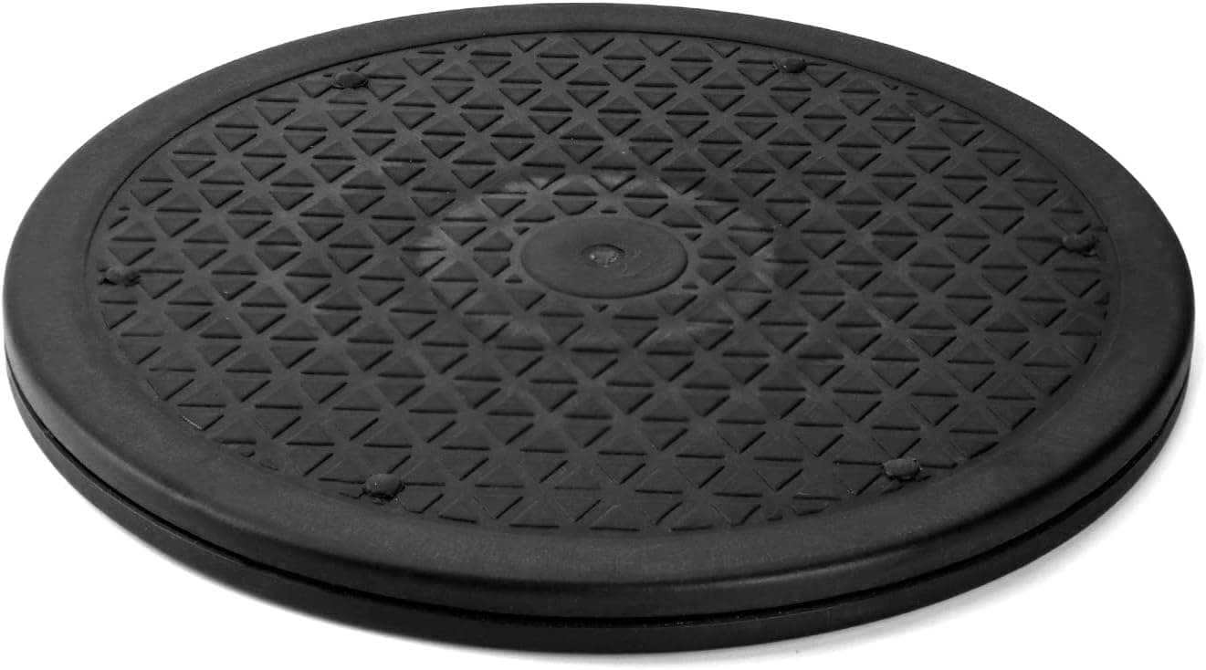 QWORK Swivel Stand, 10" Heavy Duty Steel Ball Bearings Lazy Susan Base for TVs, Monitors, Laptops, Tablets, Stereos, 360 Degree Rotation