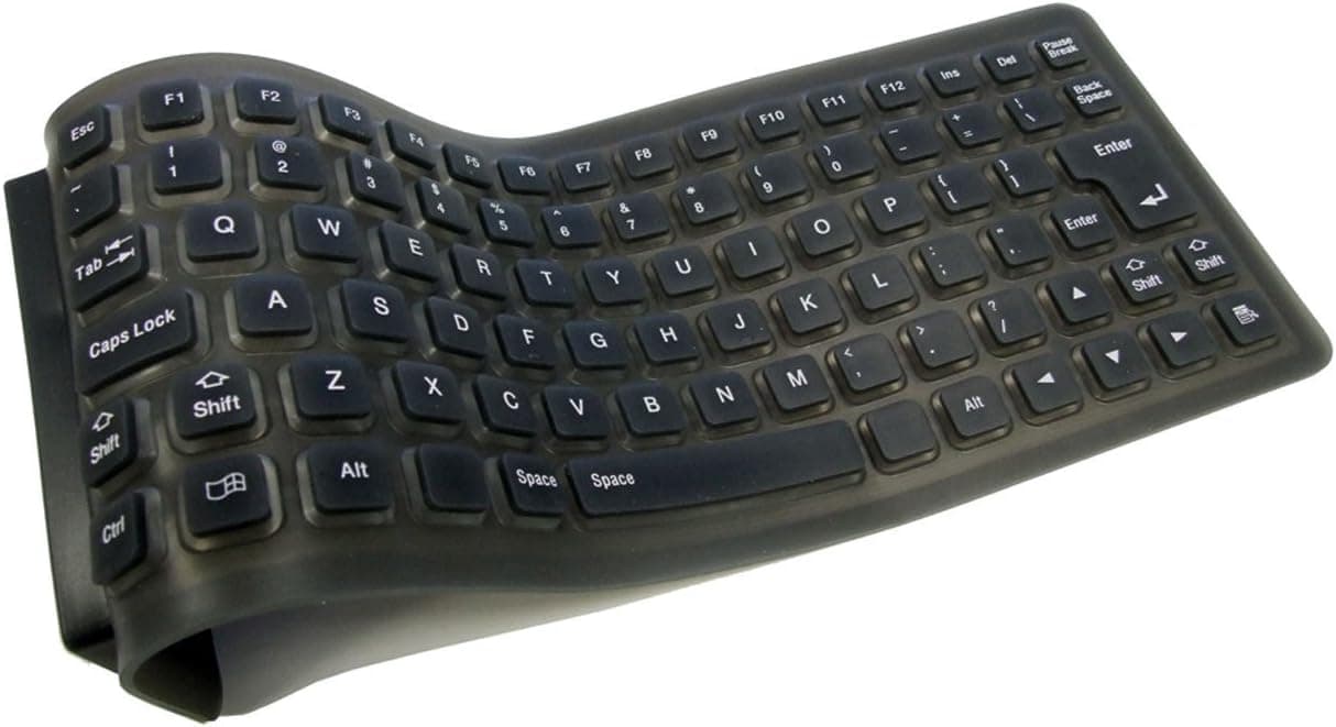 Adesso Flexible Mini Waterproof Keyboard - USB and PS/2 (AKB-210)