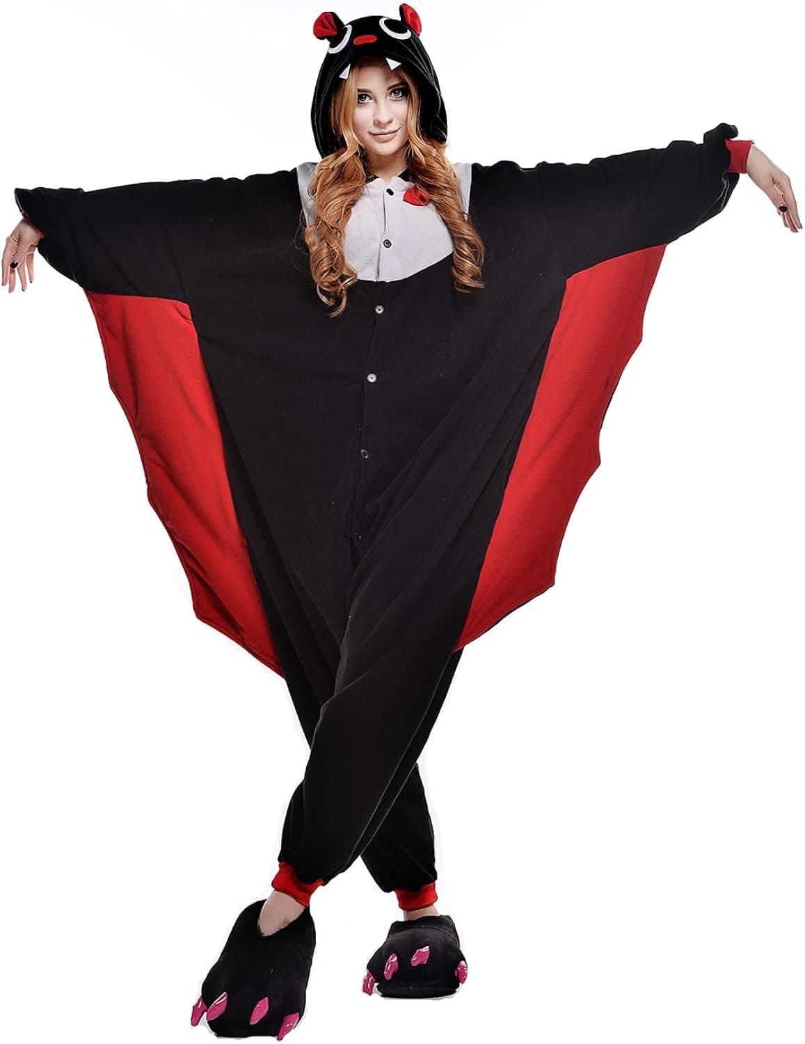 NEWCOSPLAY Unisex Adult Animal Onesie Plush Pajamas Plush One Piece Cosplay Costume