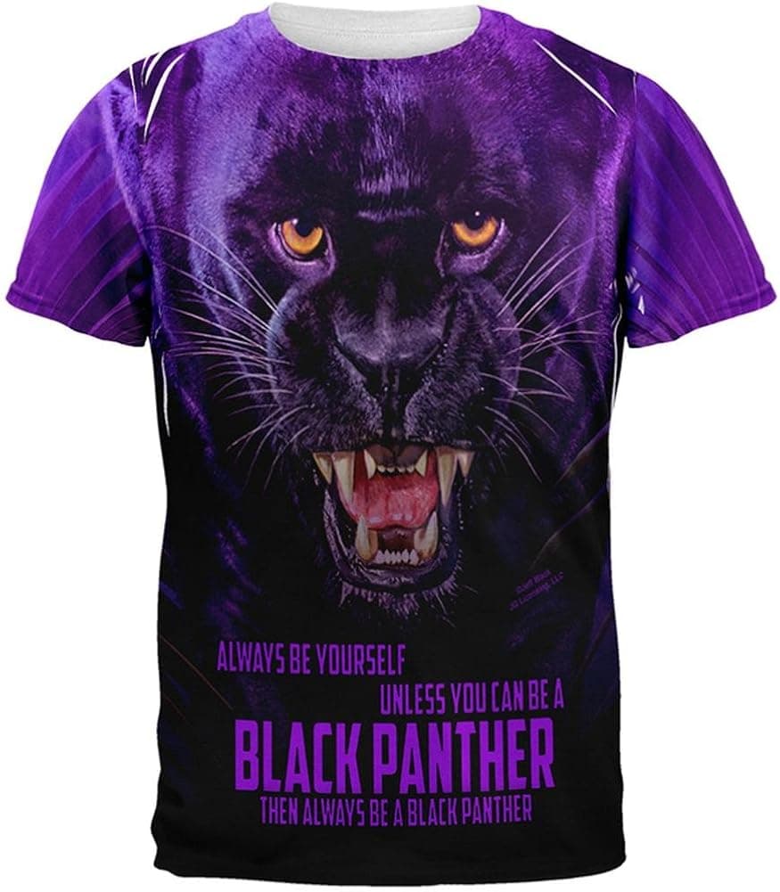 Always Be Yourself Unless Black Panther All Over Mens T Shirt