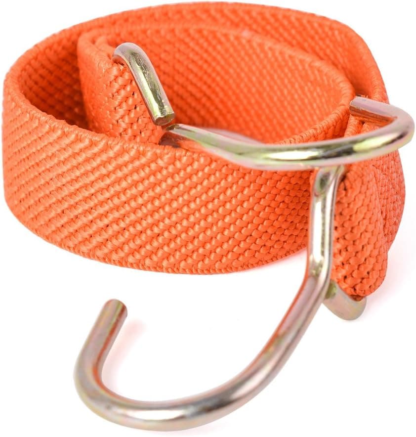 Marcobrothers Flat Bungee Cords Elastic Straps with Hooks,Heavy Duty Bungee Cord (24 inch X 2, Orange)