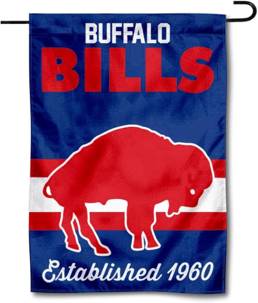 Buffalo Bills Throwback Retro Vintage Double Sided Garden Flag