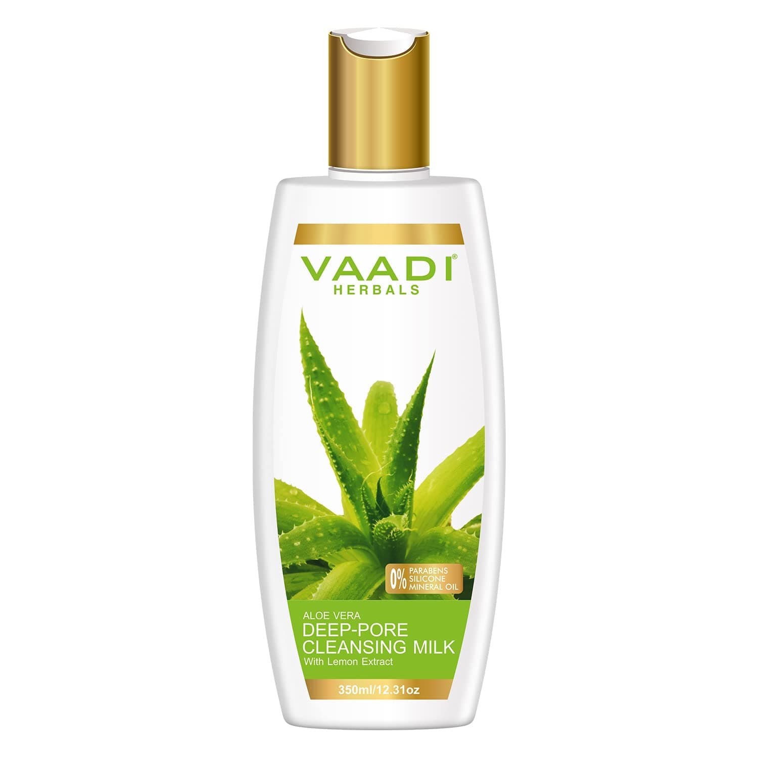 Vaadi Herbals Moisturizer Body Moisturizer Aloe Vera Deep Pore Cleansing Milk Moisturizing Lotion Dry Skin Moisturizer 12 Ounces (350 Millileter)