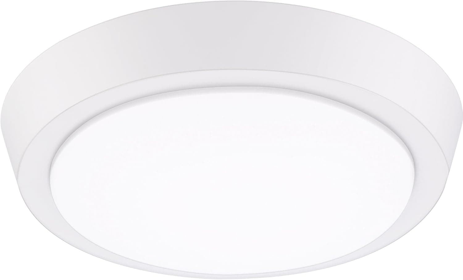 GETINLIGHT 7 Inch Flush Mount LED Ceiling Light with ETL Listed, Soft White 3000K, Matte White Finish, IN-0302-2-WH