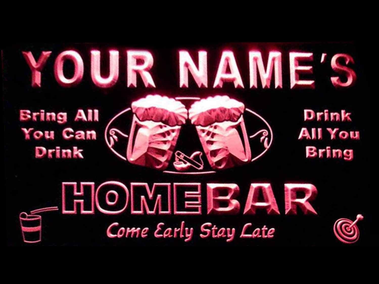 ADVPRO p-tm-k Name Personalized Custom Home Bar Beer Neon Light Sign Pink 16x12 inches