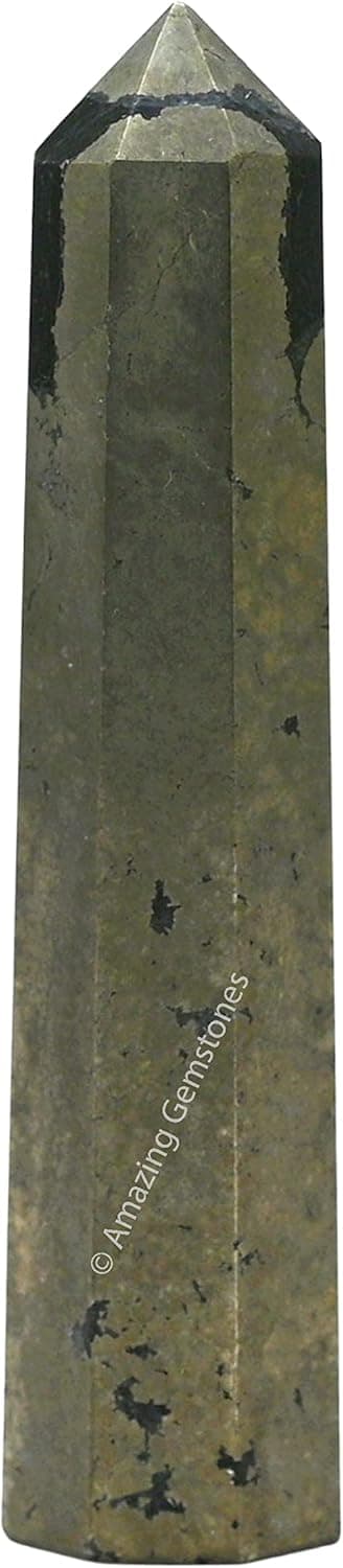 Pyrite Crystal Towers ~ Natural Crystal Point Obelisk for Reiki Healing and Crystal Grid (2" to 3" INCH)