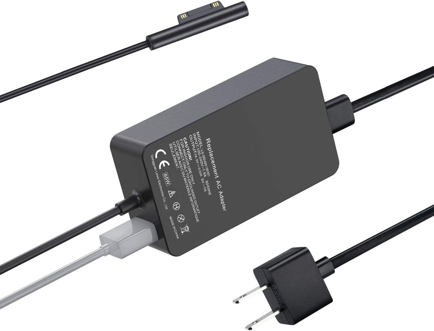 [Latest 2022] 65W Surface Pro Charger Compatible with Surface Pro 3/4/5/6/7, Microsoft Surface Book Laptop/Tablet, Works with 65W&44W&36W&24W Power Supply Adapter