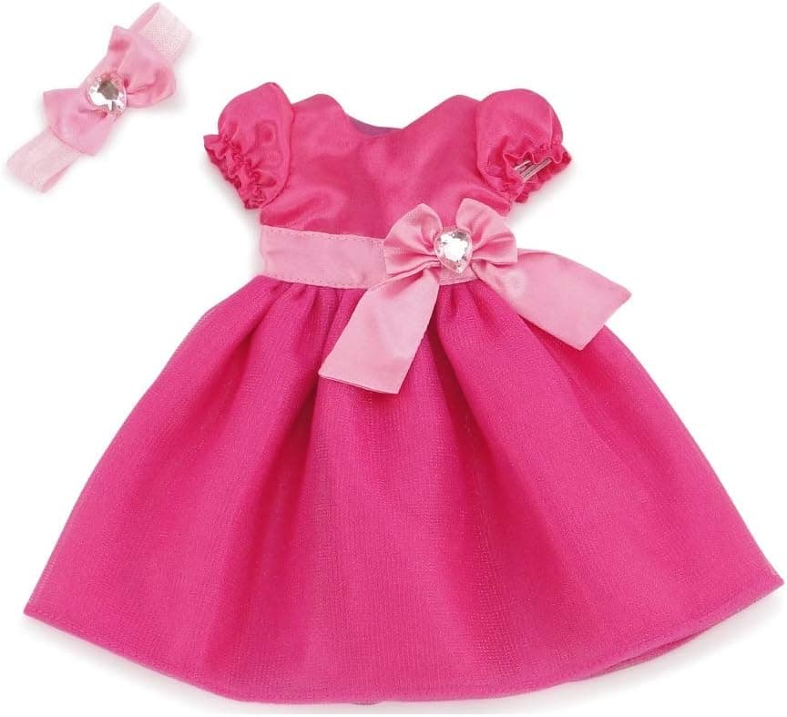 Emily Rose 14.5 Inch Doll Beautiful 14" Doll Jeweled Pink Party Dress, Includes Matching Headband Accessory | Perfect for Valentine's Day!