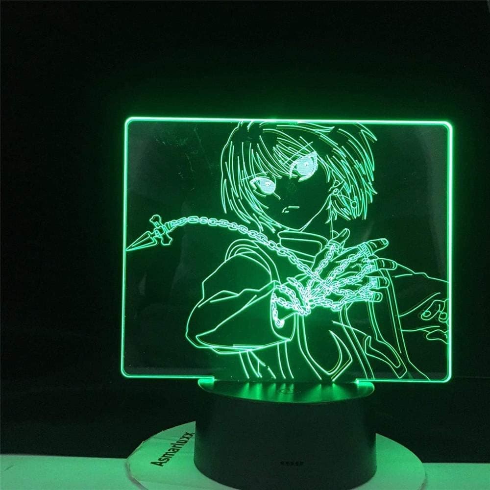 BTEVX 3D Optical Illusion Lamp Kurapika Hunter X Hunter Anime Light 3D Colors Changing Led Night Light Home Decor Remote Gift (Emitting Color : No Controller)-with A Controller