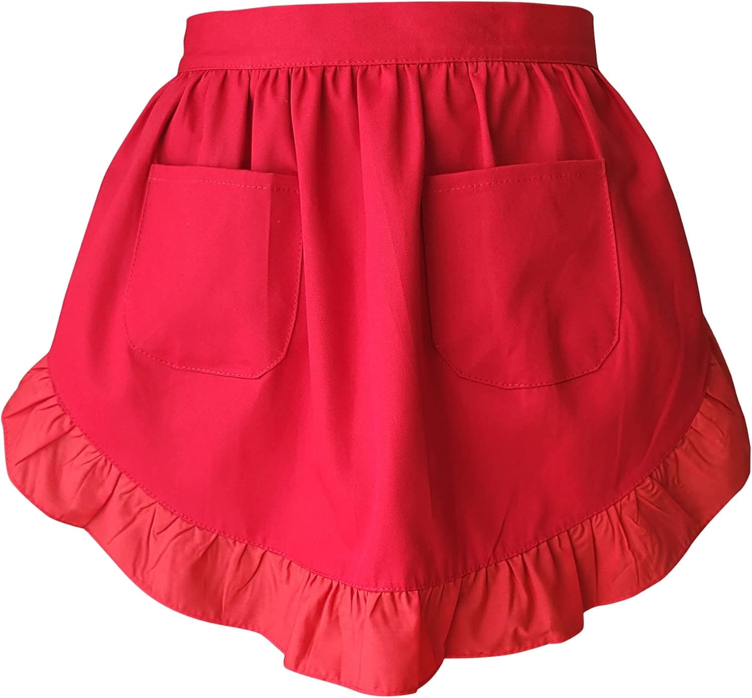 CRB Fashion Waist Apron Kitchen Cooking Restaurant 100% Cotton Bistro Half Aprons with Pockets For Girl Woman
