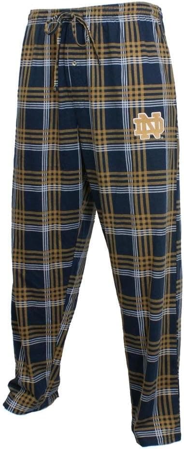 Concepts Sport Men's Playoff Plaid Notre Dame Fighting Irish Pajama Pants (Large)