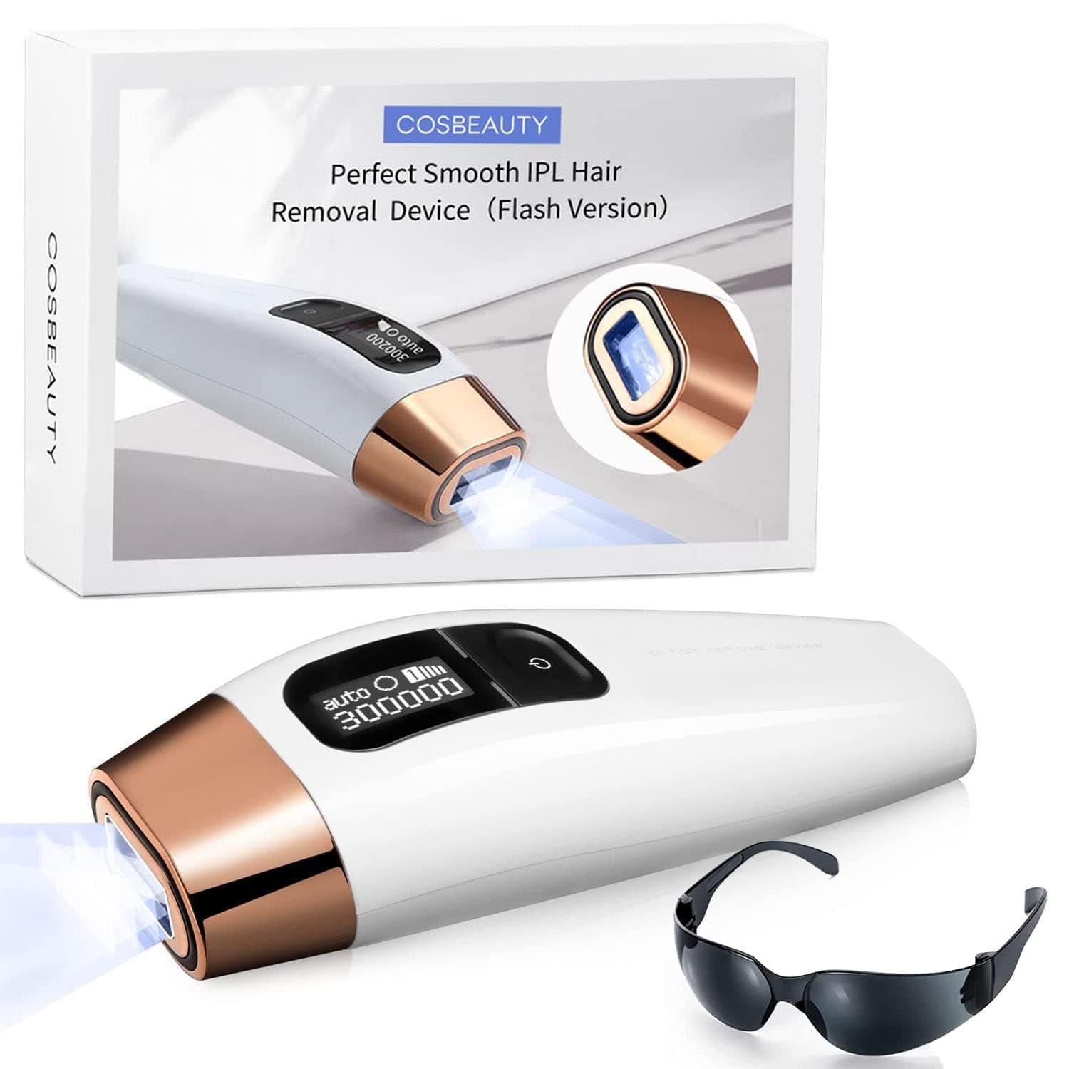 COSBEAUTY Laser Hair Removal for Women and Men, At-Home Permanent IPL Hair Removal Device Painless Hair Removal, Corded