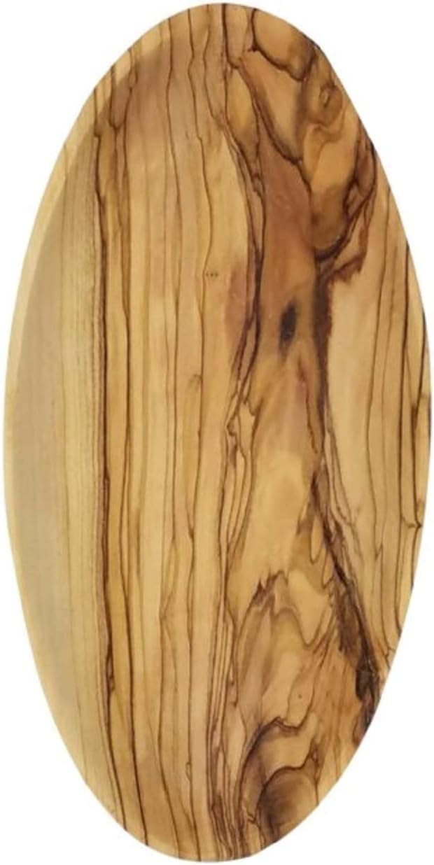 8" Hand Carved Olive Wood Oval Serving Tray Plate Bowl (Regular)