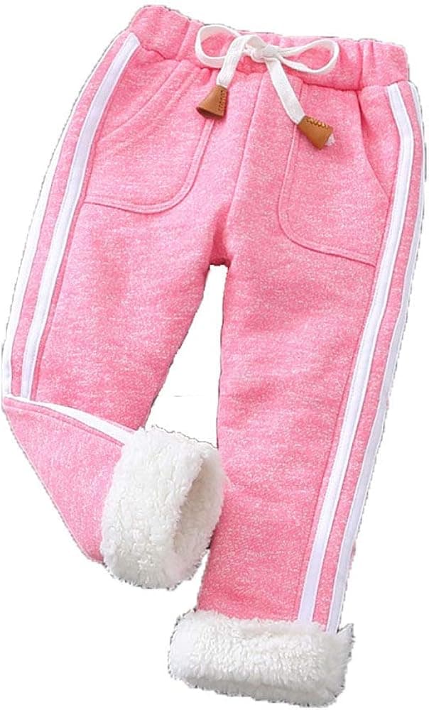 BibiCola Baby Girls Boys Fleece Pants Kids Winter Warm Plus Thick Leggings Toddler Trousers