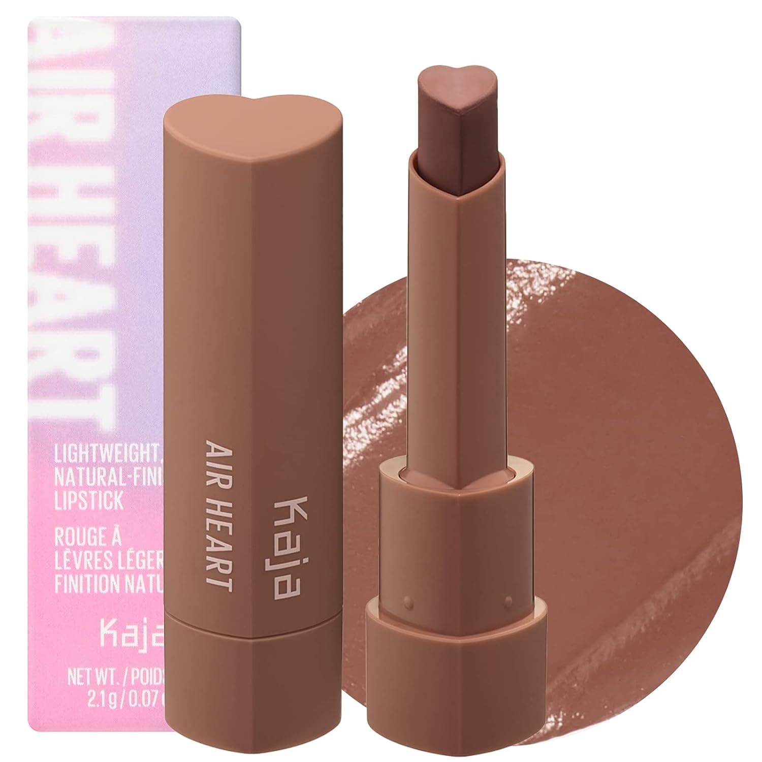 Kaja Air Heart | Lightweight Natural Finish Lipstick | 04 Bae - rich mahogany | Cruelty-free, Vegan, Paraben-free, Sulfate-free, Phthalates-free, K-Beauty
