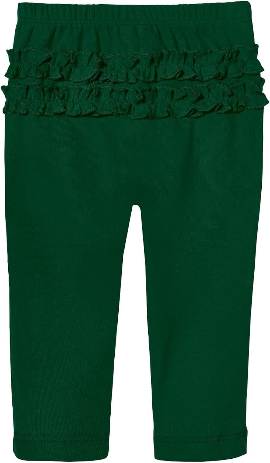 City Threads Girls Ruffle Leggings Pants 100% Cotton Ankle Length Tights Baby Toddler - Made in USA