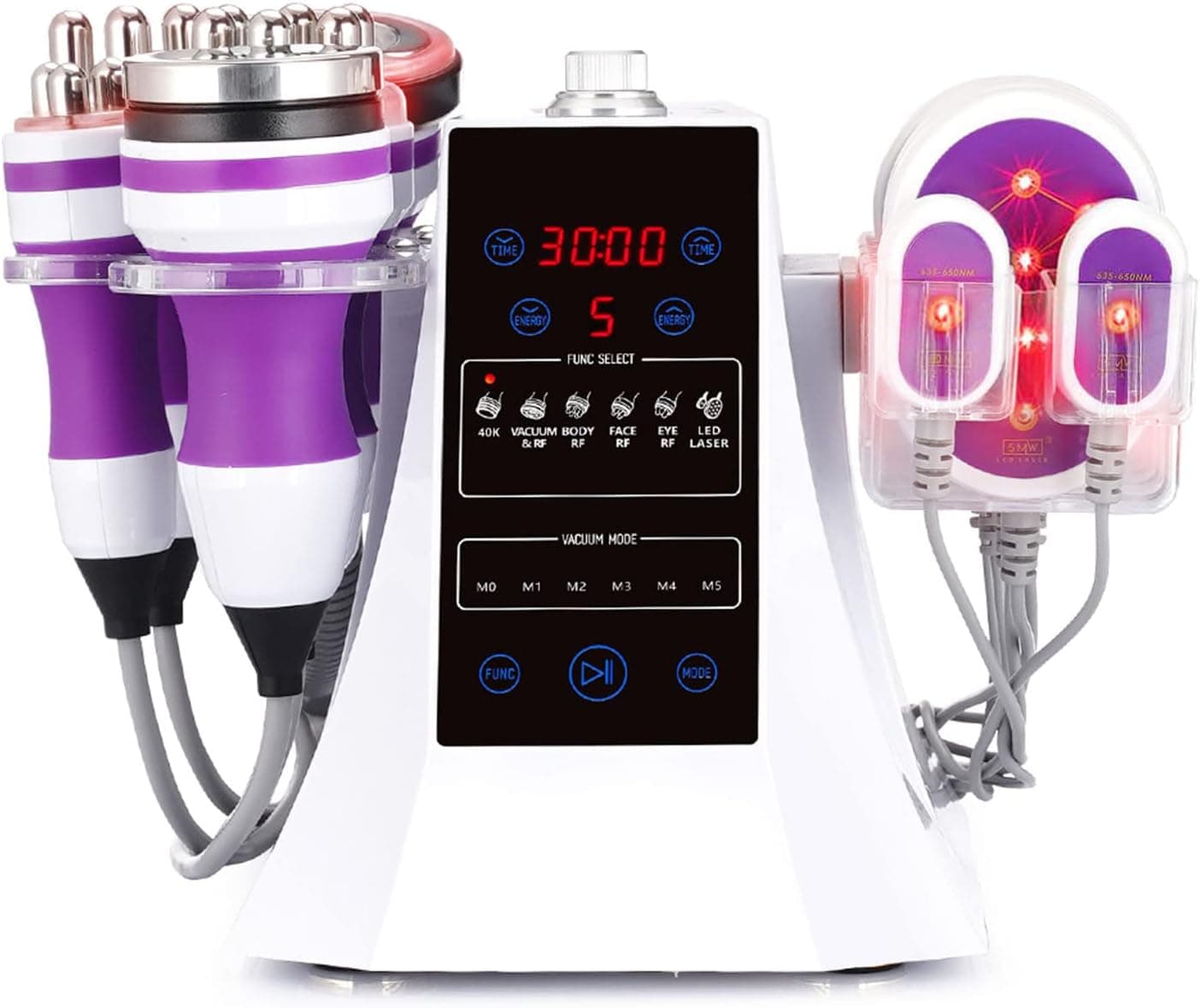 MEBUCN 6 in 1 Body Massager Beauty Machine Professional Skin Care Body Equipment with 8 LED Pads for Spa Home Use