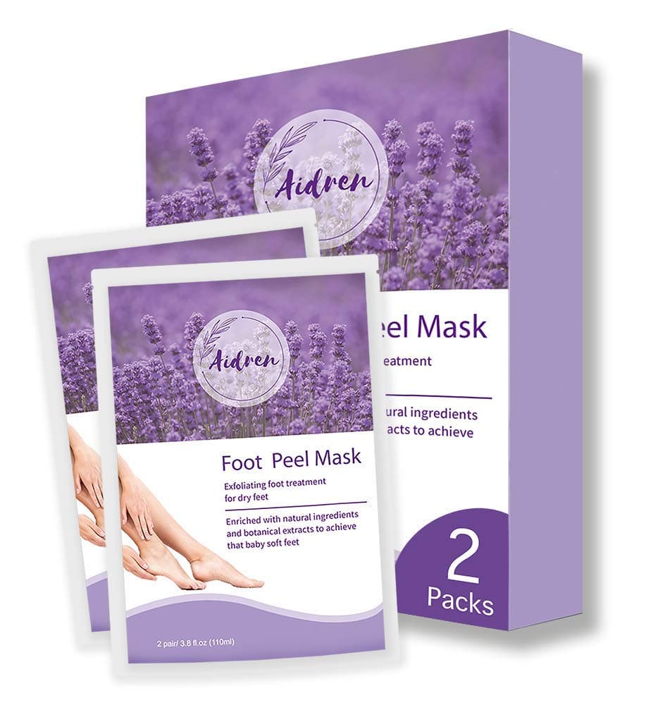 Foot Peel Mask - 2 Pack - Exfoliates Calluses, Cracked Heel, Dry Toes and Dead Skin - Makes Your Feet Baby Soft and Smooth - Lavender Scented - For Men and Women
