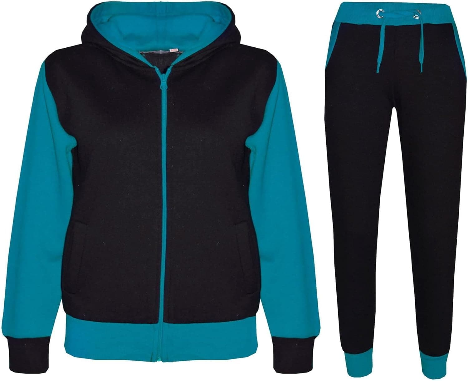 A2Z 4 Kids Girls Boys Tracksuit Plain And Camo Print Contrast Hoodie With Joggers Sweatpants Activewear Unisex Age 2-13 Years