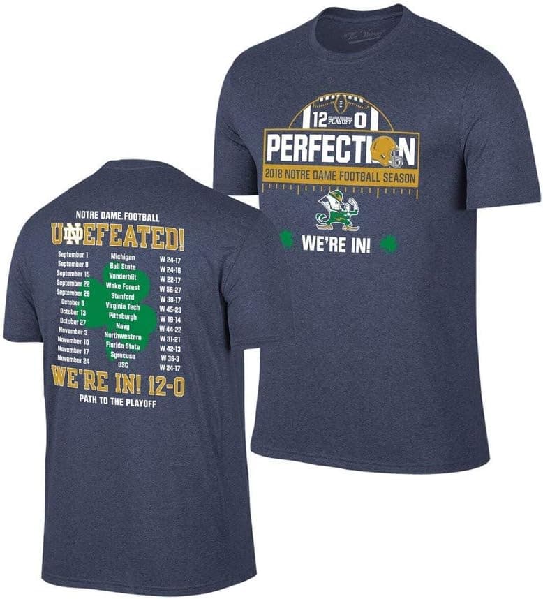 Elite Fan Shop Notre Dame Fighting Irish College Football Playoffs T Shirt Navy 2018