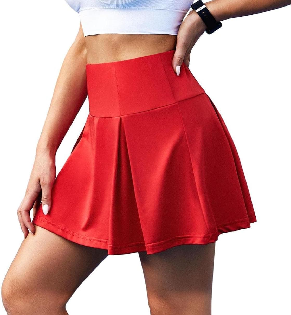 Chigant Women's Athletic Skorts Lightweight Pleated Active Skirts with Shorts Running Tennis Golf Workout Sports