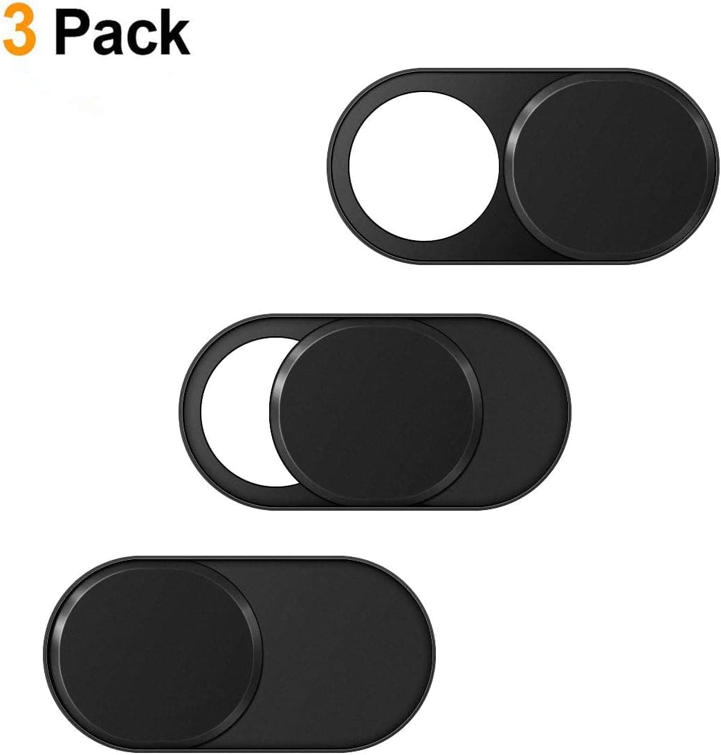 Webcam Covers, EIVOTOR 0.027in Ultra Thin Web Camera Cover Blocker for Mobile Phone, Laptop, Computer, MacBook, iMac, Notebook, Tablet, Monitors, Protect Your Privacy and Security-Black(3 Pack)