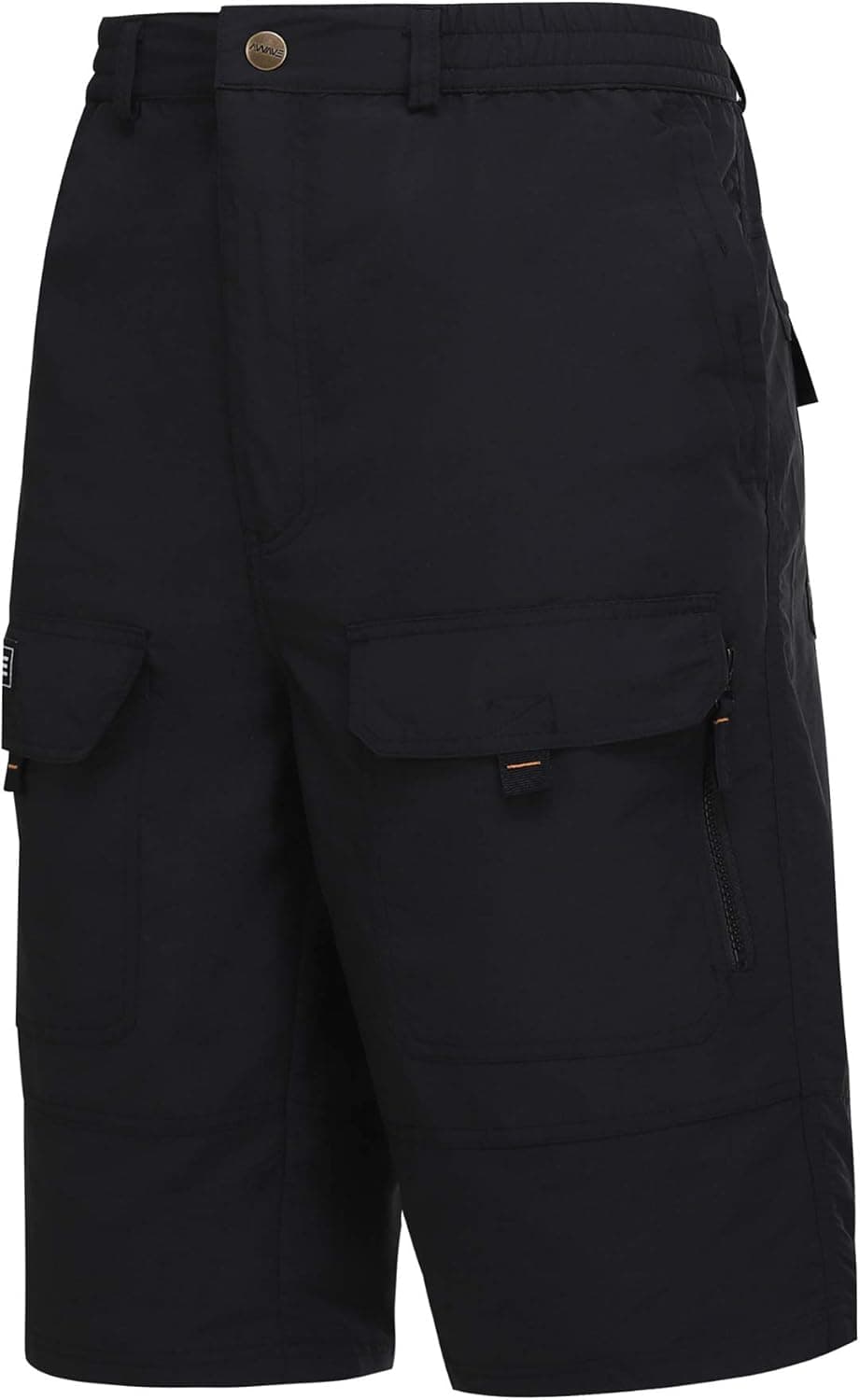 A.WAVE Outdoor Sports Cargo Short Elastic Waist Flat Front Quick Dry Relaxed Fit YKK Zipper