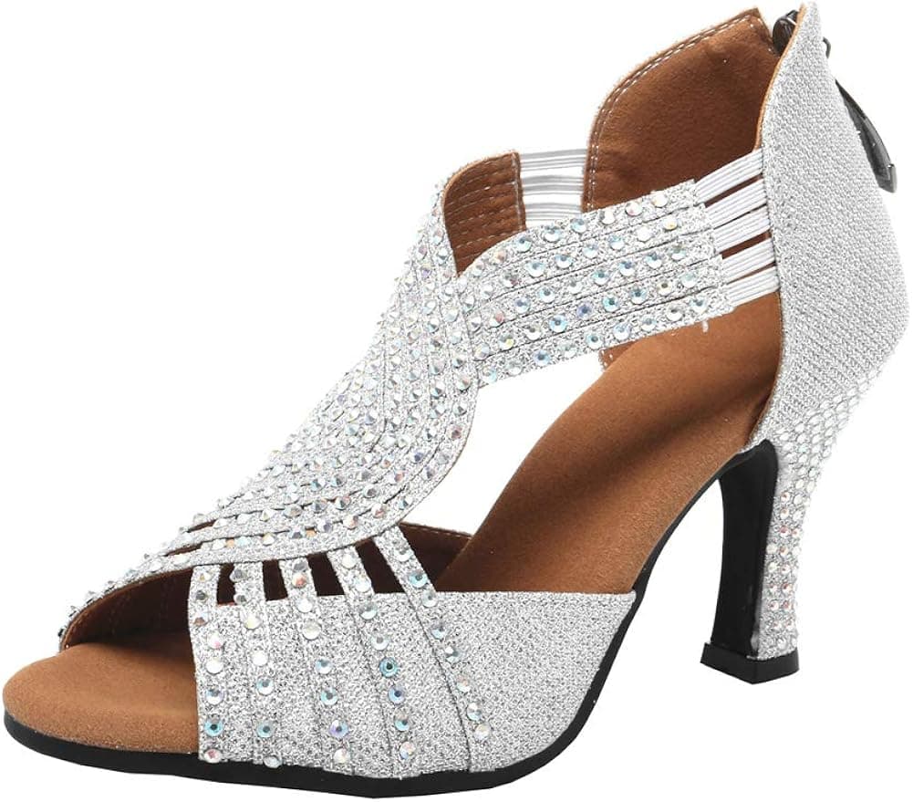 Women Rhinestone Ballroom Dance Shoes Ballroom Latin rhinestone shoes stage dance shoes