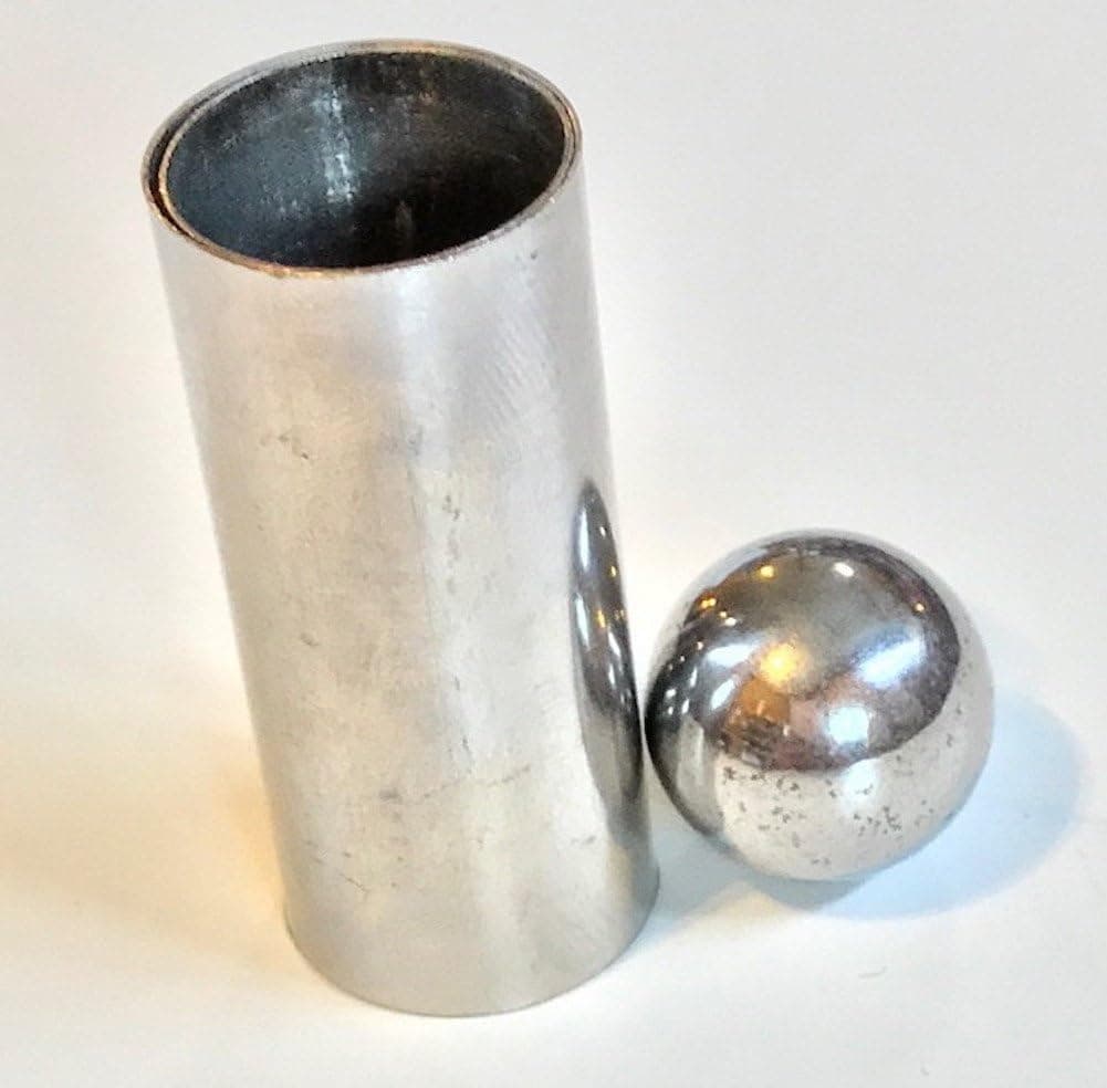 London Magic Works Steel Ball & Tube, A Steel Ball Passes Through The Tube Only in The Hands of The Magician
