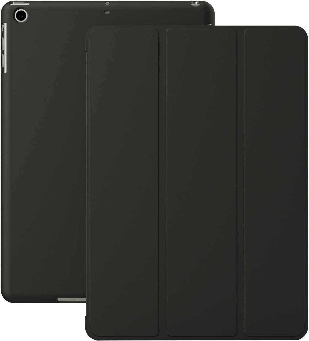 KHOMO - iPad 2 3 and 4 Generation Case - DUAL Series - Super Slim Black Cover with Rubberized back and Smart Auto Wake Sleep Feature for Apple iPad 2, 3rd and 4th.