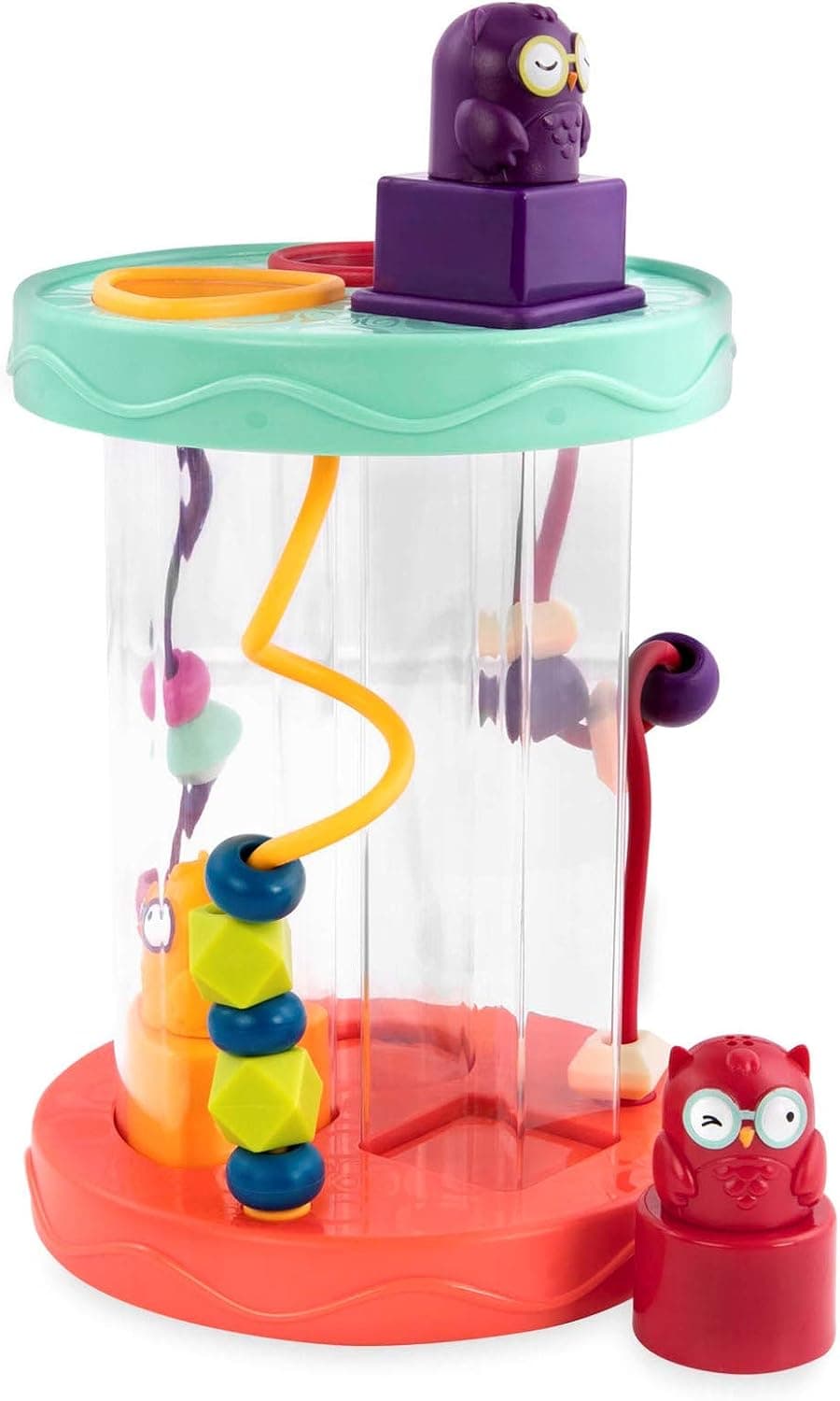 B. Toys – Shape Sorter – Sorting Toy with 3 Owls – Colorful Shapes, Bead Maze & Fun Sounds – Developmental & Educational Game for Babies & Toddlers – Hooty-Hoo – 10 Months +