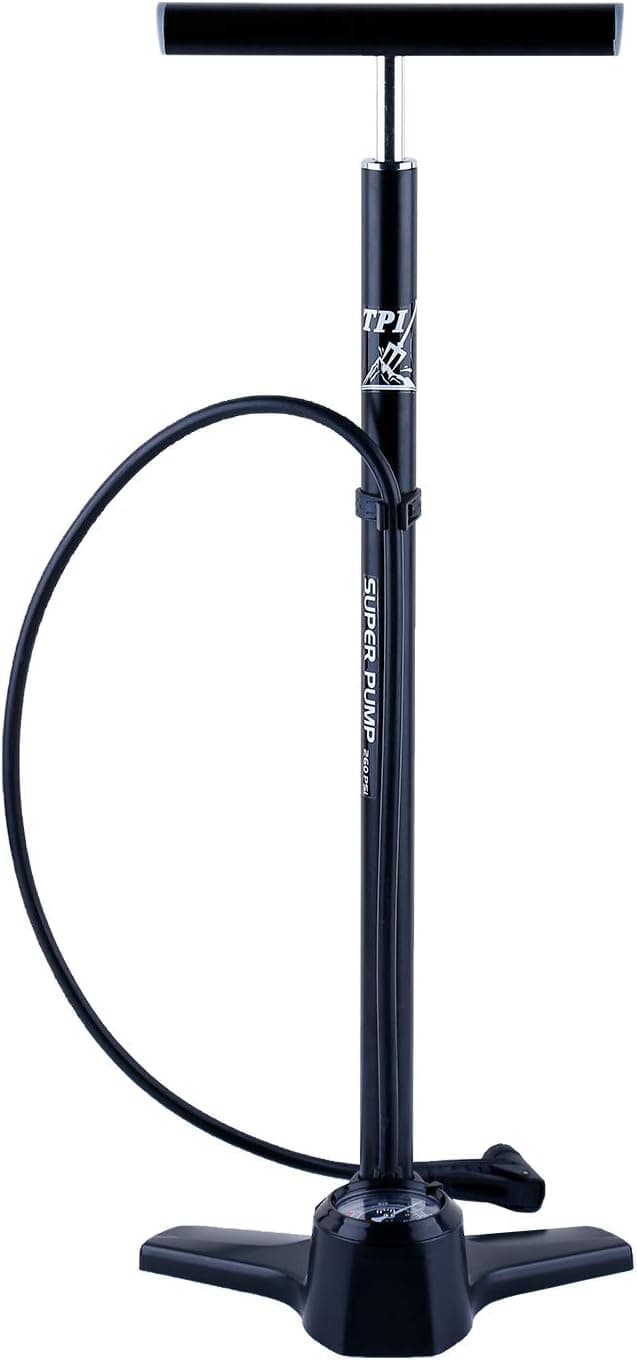 TPI Hand Bike Pump with Schrader and Presta, Anti-Slip Foot Pad High Pressure Durable Hose of Choice, Choose Your Option