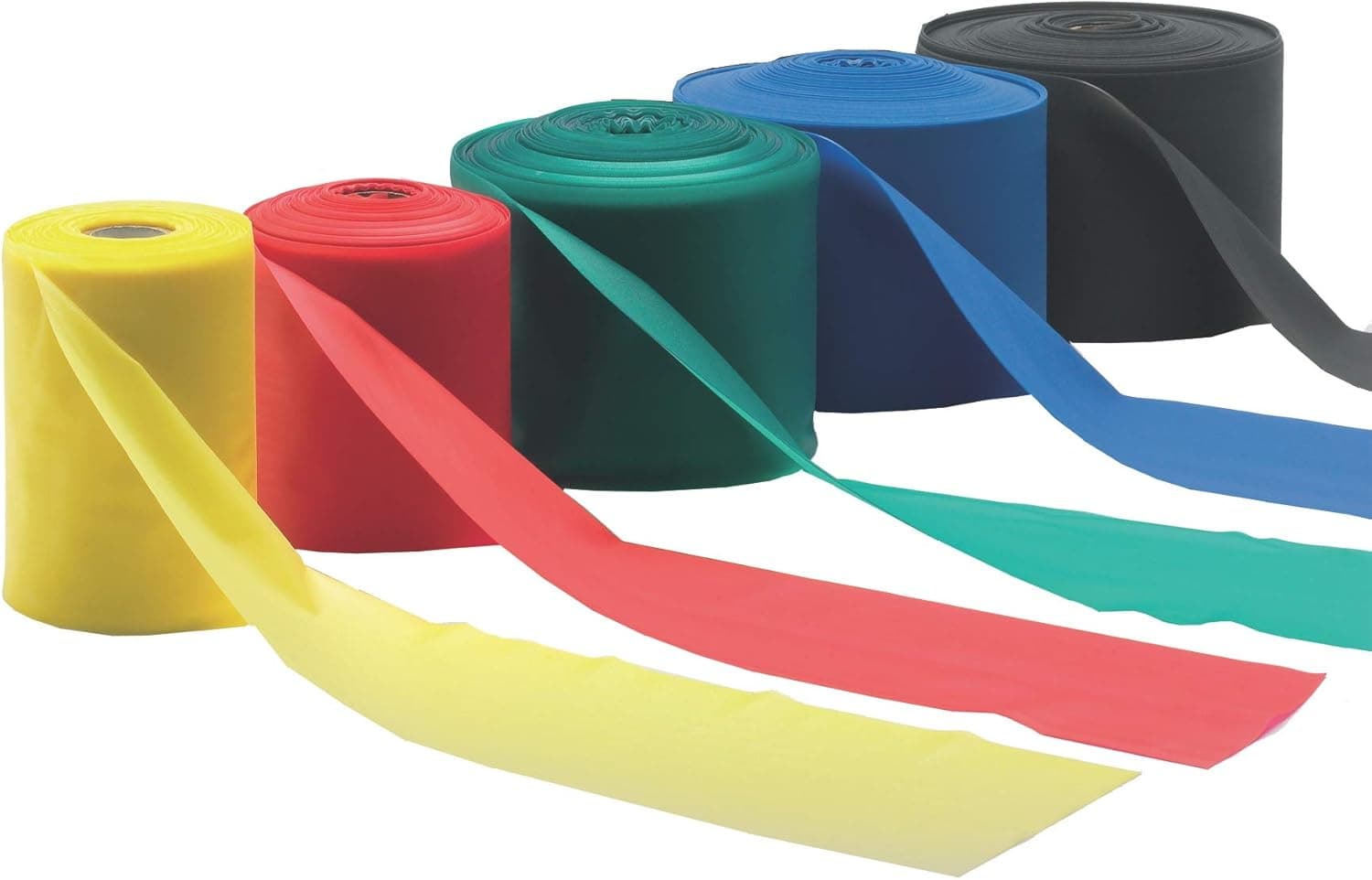 THERABAND Resistance Bands, 5 Foot, 15 Count Professional Latex Elastic Fitness Bands for Upper & Lower Body Exercise, Physical Therapy, Pilates, Stretching, Yoga, at-Home Workouts, & Rehab