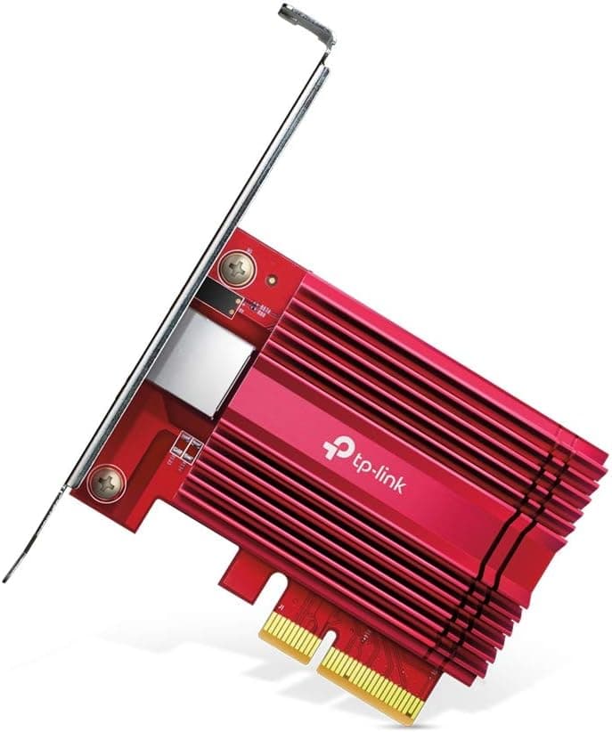 TP-Link 10GB PCIe Network Card (TX401)-PCIe to 10 Gigabit Ethernet Network Adapter,Supports Windows 11/10/8.1/8/7, Windows Servers 2019/2016/2012 R2, and Linux, Including a CAT6A Ethernet Cable