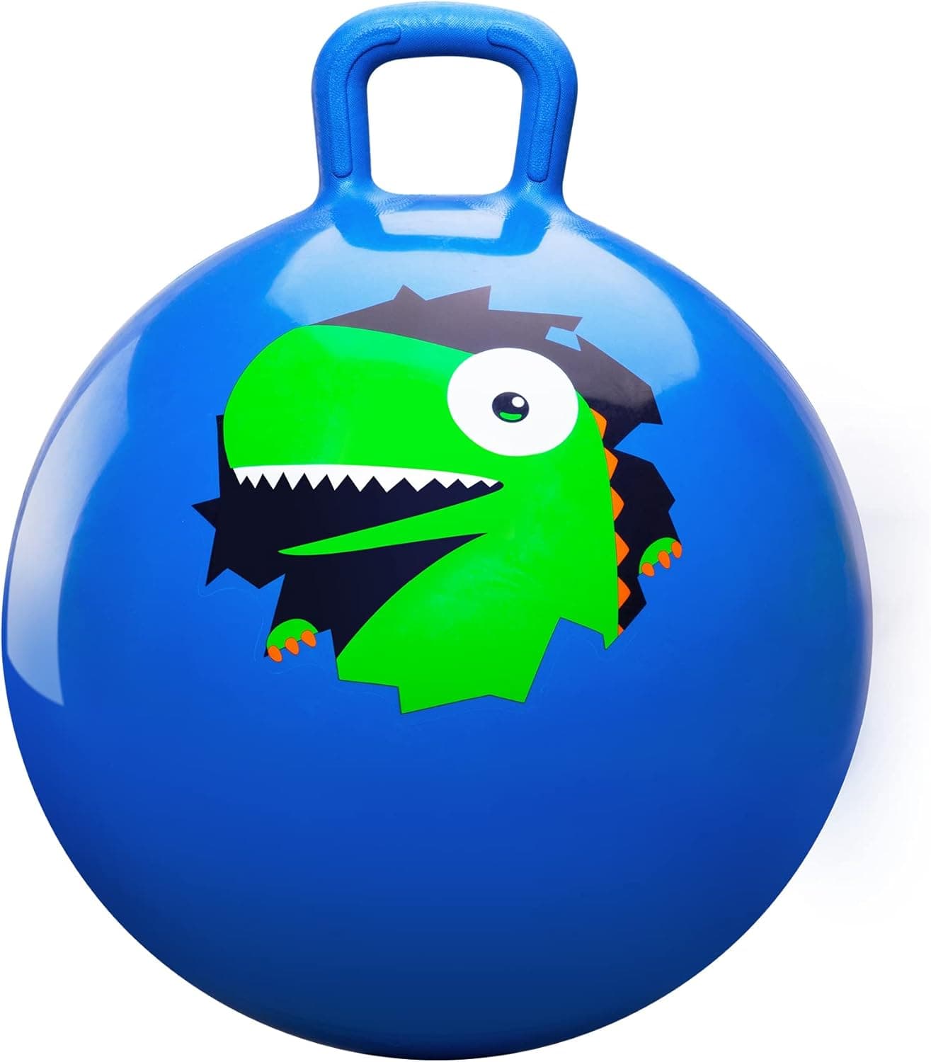 PlayZap Hopper Ball, Inflatable 18 Inches Bouncy Jumping Ball, Indoor and Outdoor Hopping Ball for Kids Aged 3-6 Years Old with Pump Included (Navy Blue)