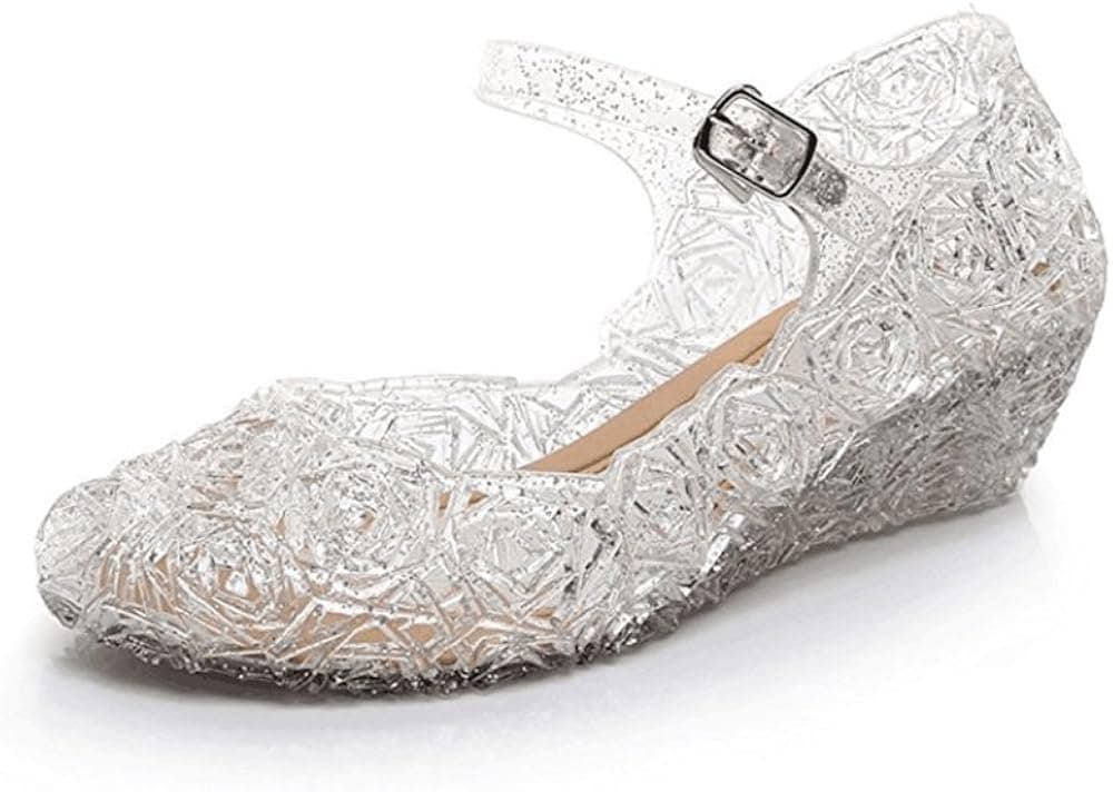 Qinyue.JF Girls Dress Shoes Princess Sandals Mary Jane Dance Party Cosplay Shoes