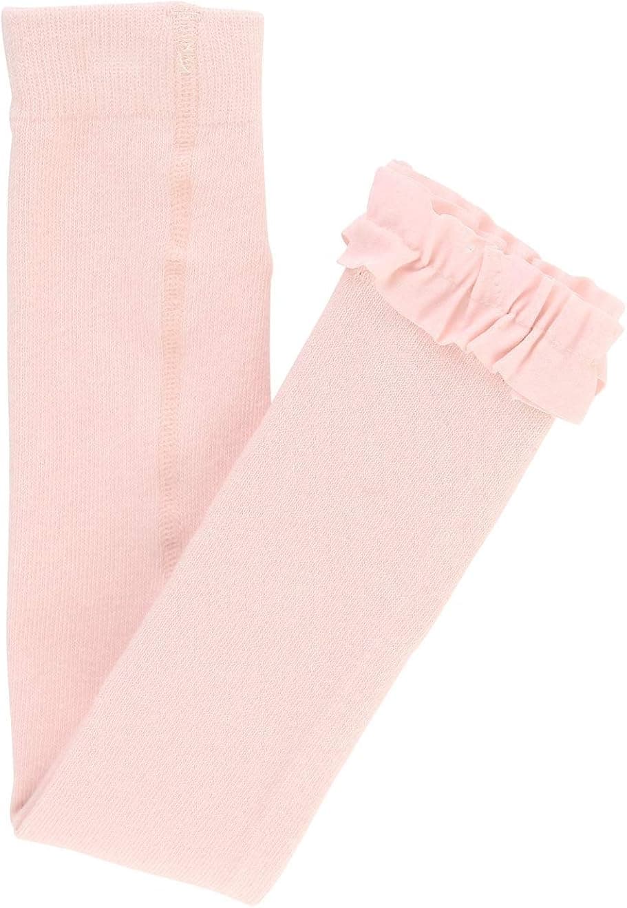 RuffleButts® Girls Ankle Length Knit Footless Ruffle Tights